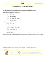 Patient Health Questionnaire