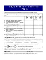 PHQ modified for Adolescents (PHQ-A)