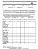 Antidepressant Monitoring Form for Children and Adolescents